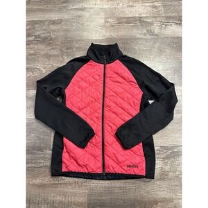 Marmot‎ Pink Black Quilted Full Zip Jacket Medium